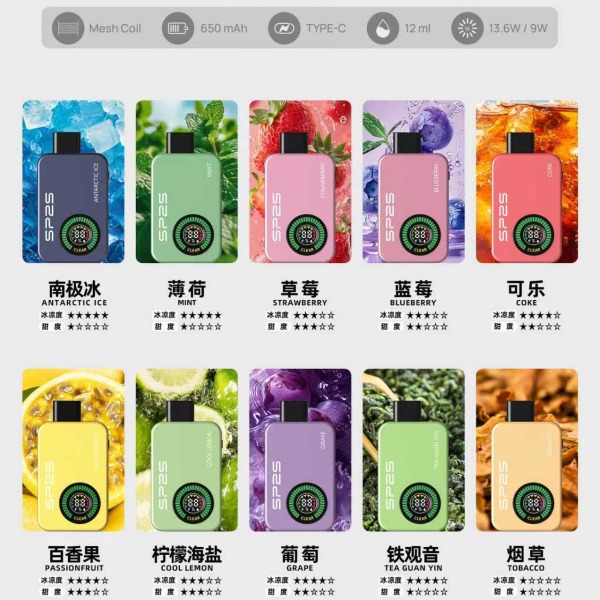 SP2S12000口 拋棄式電子煙 SP2S一次性電子菸 正品現貨  當天可出貨 新日期10/02