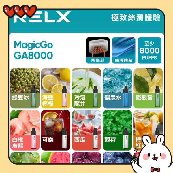 RELX GA 8000口拋棄式電子煙 RELX一次性電子菸 正品現貨  當天可出貨 新日期10/02